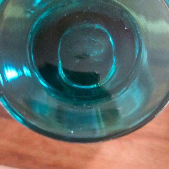 cristar aqua blue rare set of four goblets or glasses great condition - Picture 5 of 7